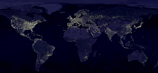 Earth at night