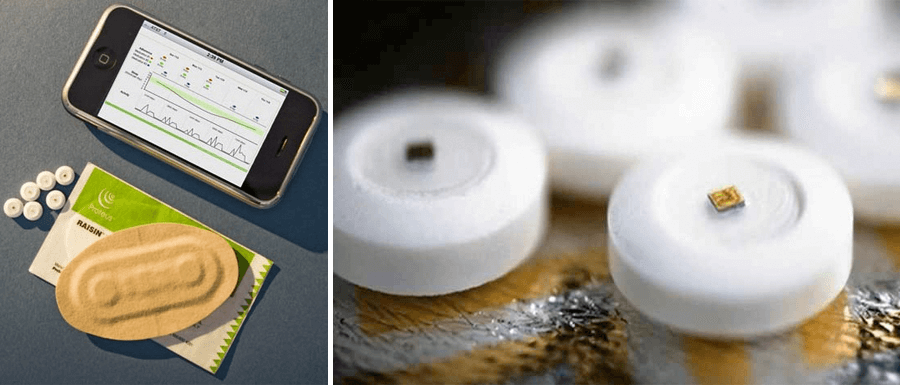 Proteus smart pills, patch and smartphone app