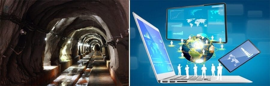 mining tunnel world laptop