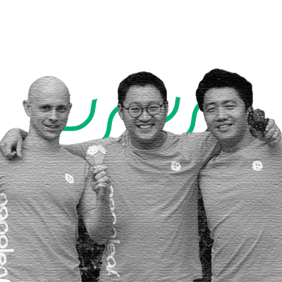 Christian Yan, COO; Gimmy Chu, CEO; Tom Rodinger, CTOe